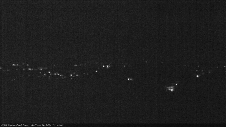 Lake Travis webcam, August 17, 2017 9:10 PM CT
