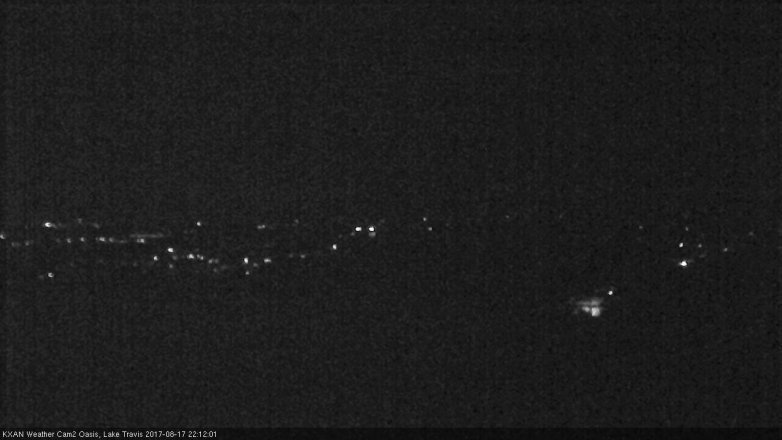 Lake Travis webcam, August 17, 2017 9:15 PM CT
