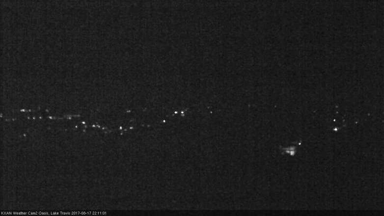 Lake Travis webcam, August 17, 2017 9:25 PM CT