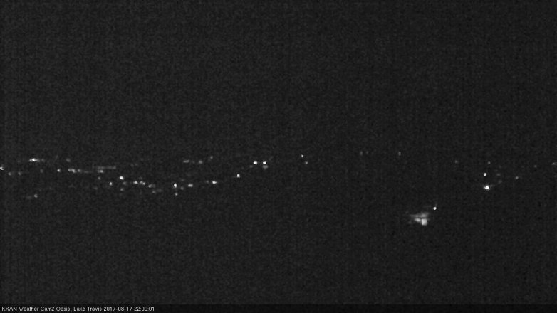 Lake Travis webcam, August 17, 2017 9:30 PM CT