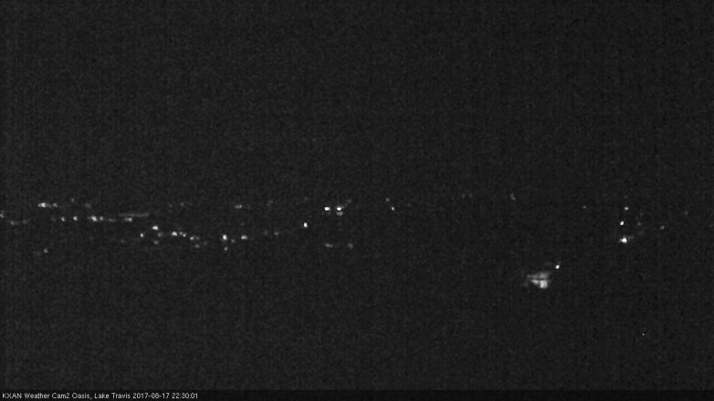 Lake Travis webcam, August 17, 2017 9:40 PM CT
