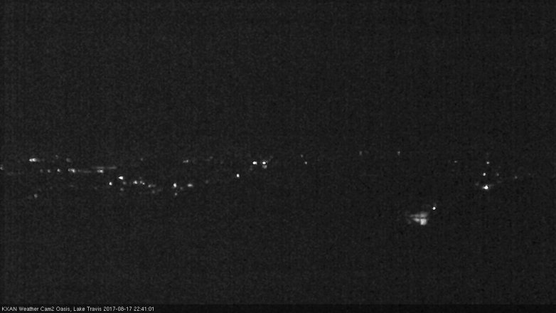 Lake Travis webcam, August 17, 2017 9:45 PM CT