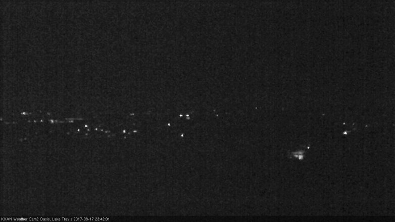 Lake Travis webcam, August 17, 2017 10:50 PM CT