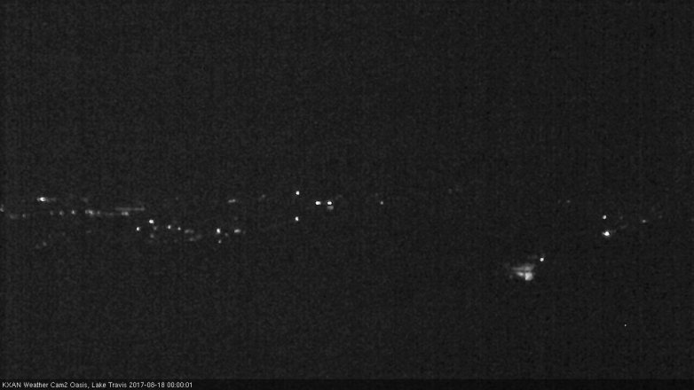 Lake Travis webcam, August 17, 2017 11:25 PM CT