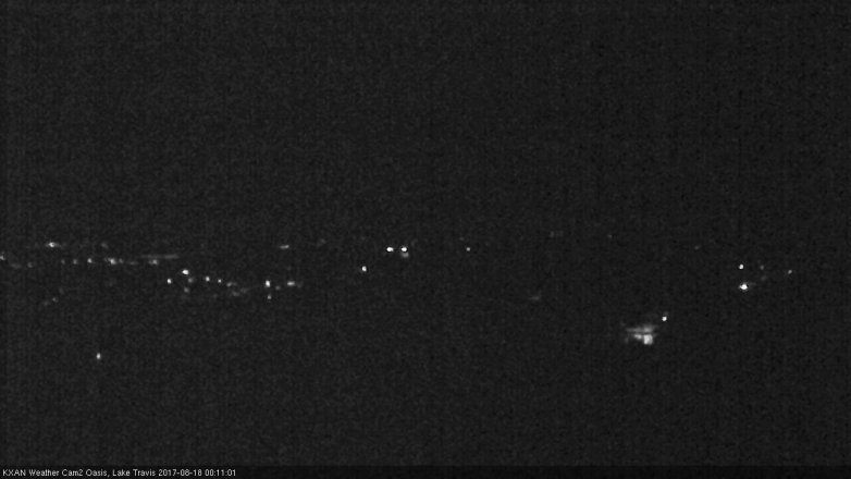 Lake Travis webcam, August 17, 2017 11:30 PM CT