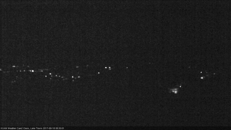 Lake Travis webcam, August 17, 2017 11:35 PM CT