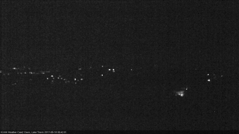 Lake Travis webcam, August 17, 2017 11:45 PM CT