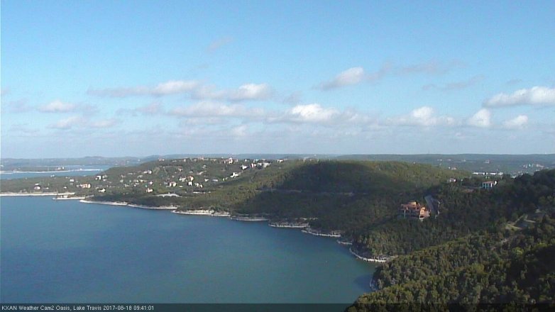 Lake Travis webcam, August 18, 2017 9:00 AM CT