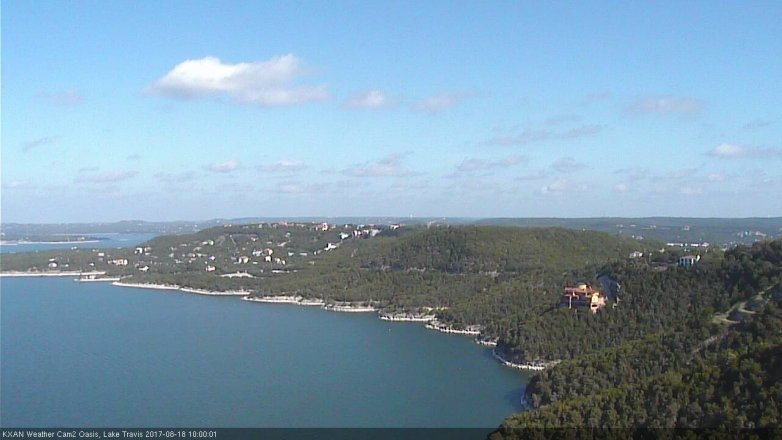 Lake Travis webcam, August 18, 2017 9:25 AM CT