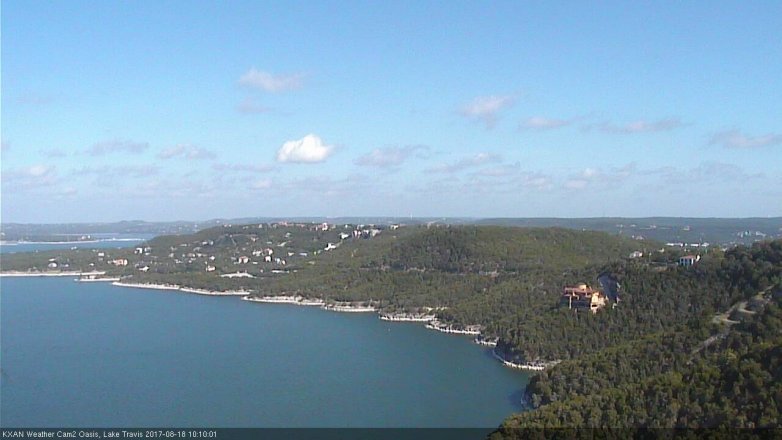 Lake Travis webcam, August 18, 2017 9:30 AM CT
