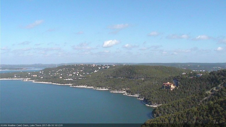 Lake Travis webcam, August 18, 2017 9:35 AM CT