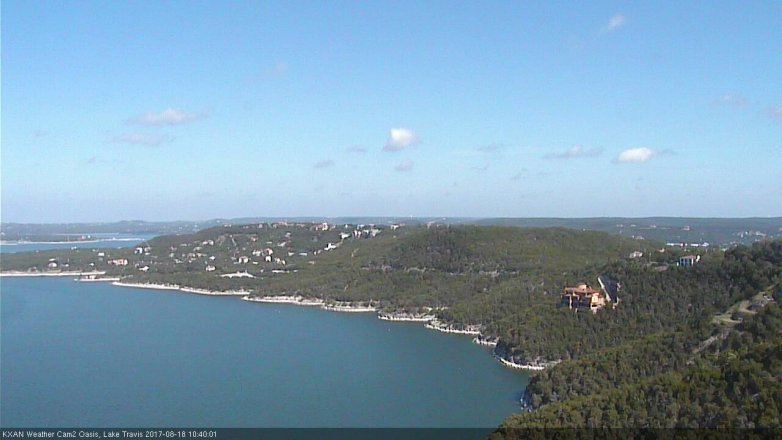 Lake Travis webcam, August 18, 2017 9:45 AM CT