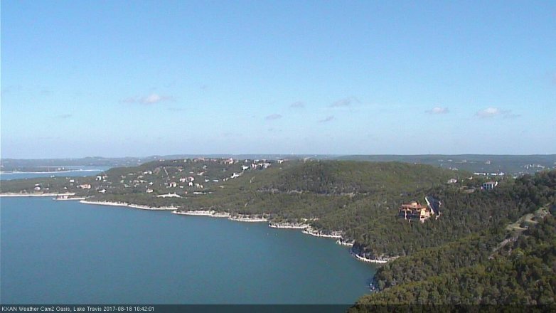 Lake Travis webcam, August 18, 2017 10:00 AM CT