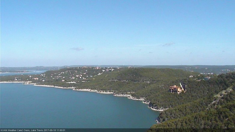 Lake Travis webcam, August 18, 2017 10:10 AM CT