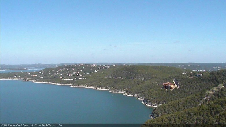 Lake Travis webcam, August 18, 2017 10:20 AM CT