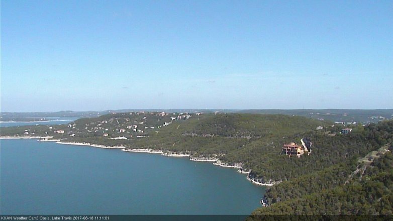Lake Travis webcam, August 18, 2017 10:25 AM CT