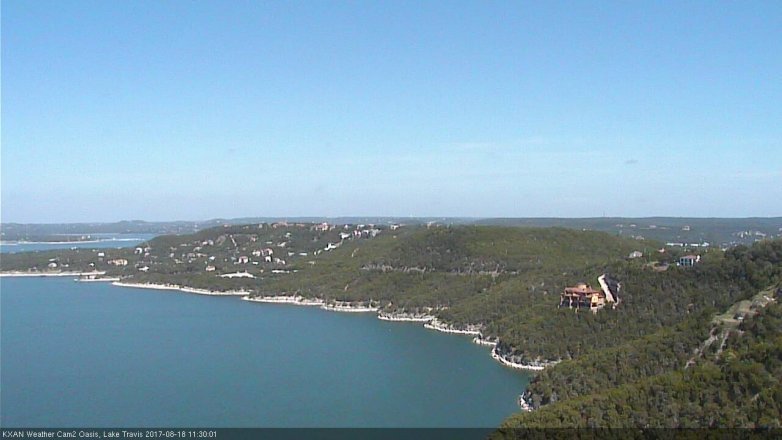 Lake Travis webcam, August 18, 2017 10:35 AM CT