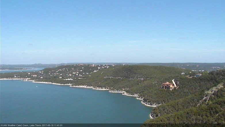 Lake Travis webcam, August 18, 2017 10:55 AM CT