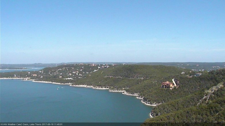 Lake Travis webcam, August 18, 2017 11:10 AM CT