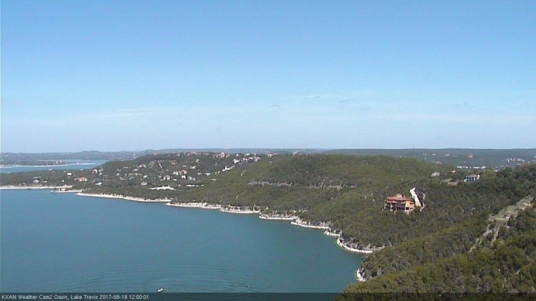 Lake Travis webcam, August 18, 2017 11:20 AM CT