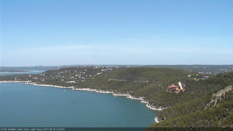 Lake Travis webcam, August 18, 2017 11:45 AM CT