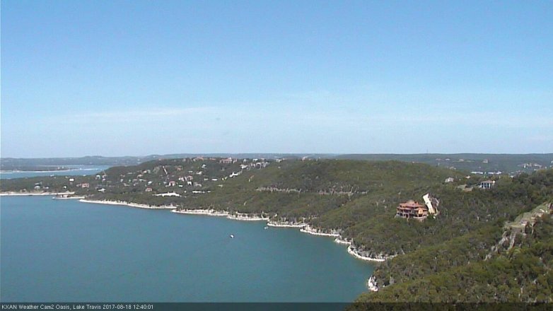 Lake Travis webcam, August 18, 2017 12:00 PM CT