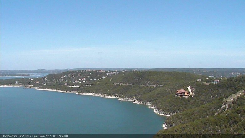 Lake Travis webcam, August 18, 2017 12:05 PM CT