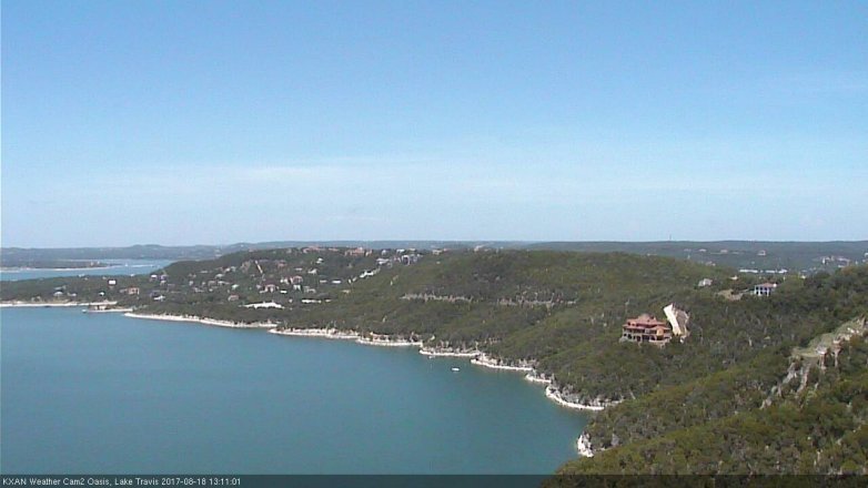 Lake Travis webcam, August 18, 2017 12:15 PM CT