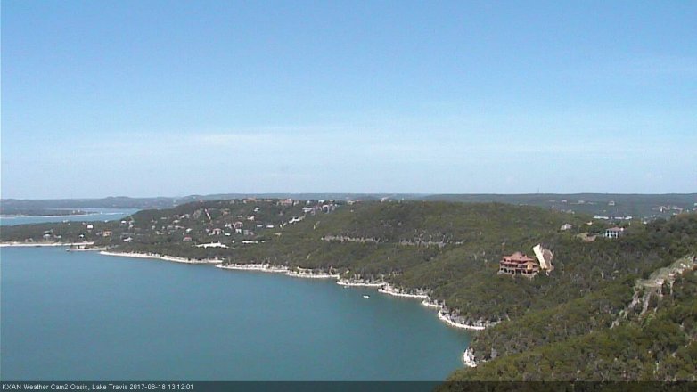 Lake Travis webcam, August 18, 2017 12:35 PM CT