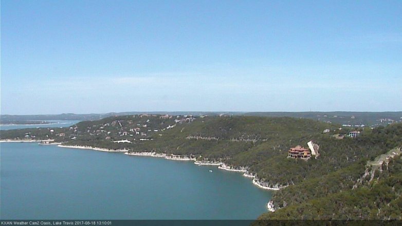 Lake Travis webcam, August 18, 2017 12:40 PM CT