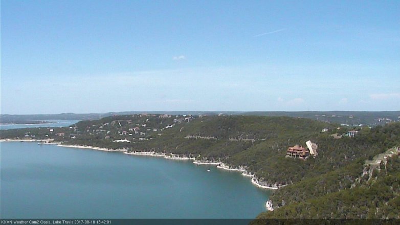 Lake Travis webcam, August 18, 2017 12:55 PM CT