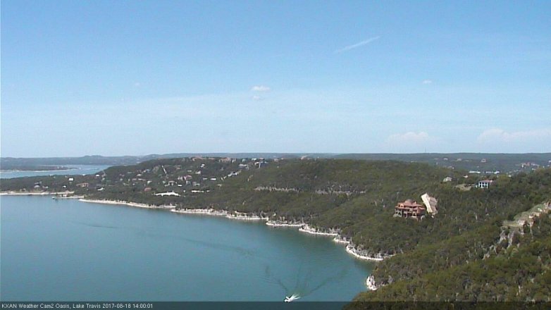 Lake Travis webcam, August 18, 2017 1:05 PM CT