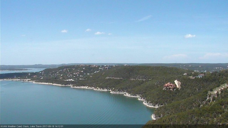 Lake Travis webcam, August 18, 2017 1:20 PM CT
