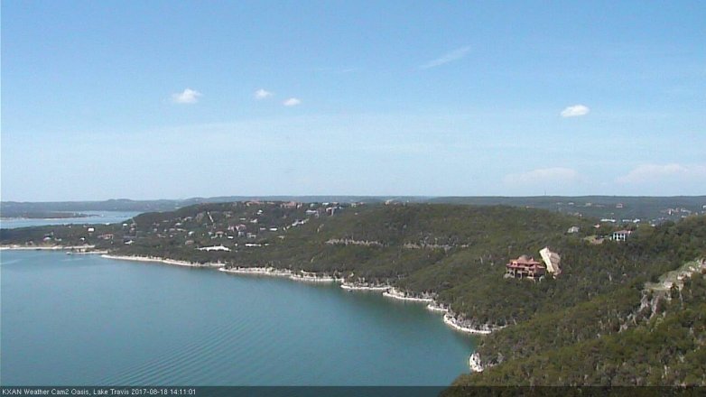 Lake Travis webcam, August 18, 2017 1:30 PM CT