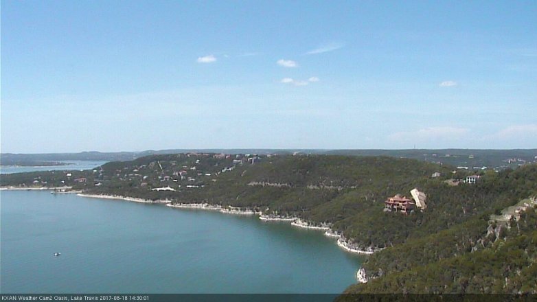 Lake Travis webcam, August 18, 2017 1:40 PM CT