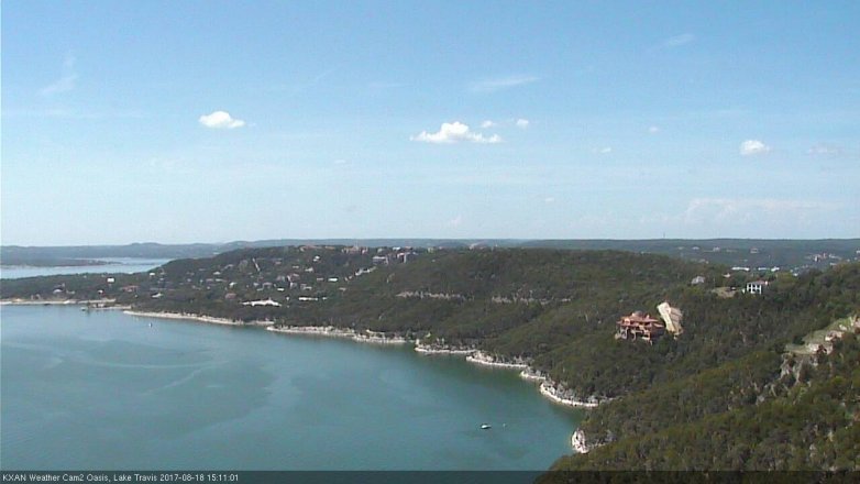 Lake Travis webcam, August 18, 2017 2:40 PM CT