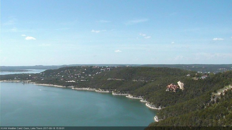 Lake Travis webcam, August 18, 2017 2:45 PM CT
