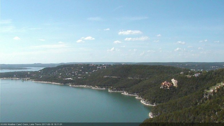 Lake Travis webcam, August 18, 2017 3:15 PM CT