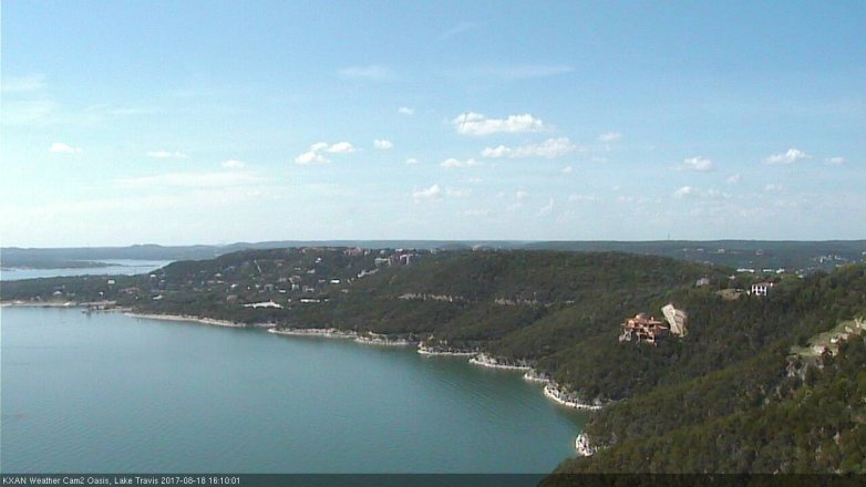 Lake Travis webcam, August 18, 2017 3:20 PM CT
