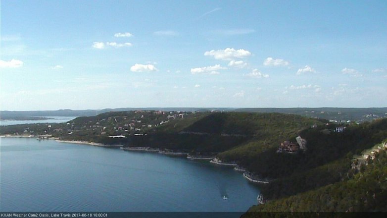 Lake Travis webcam, August 18, 2017 3:25 PM CT