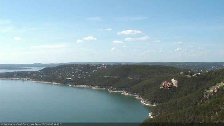 Lake Travis webcam, August 18, 2017 3:40 PM CT