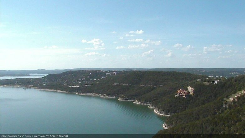 Lake Travis webcam, August 18, 2017 3:55 PM CT