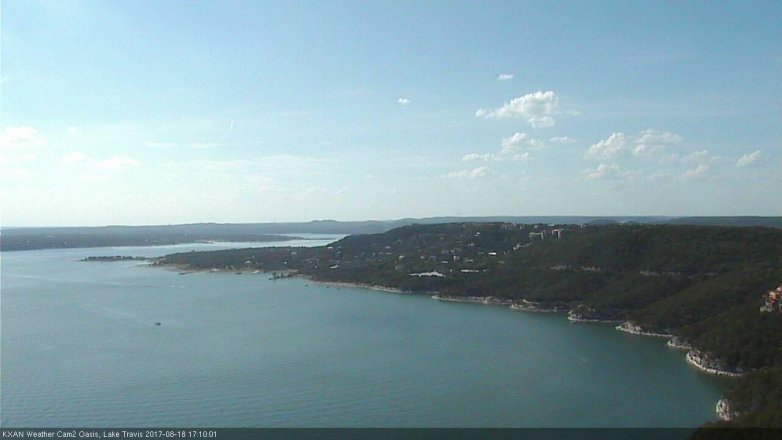 Lake Travis webcam, August 18, 2017 4:30 PM CT