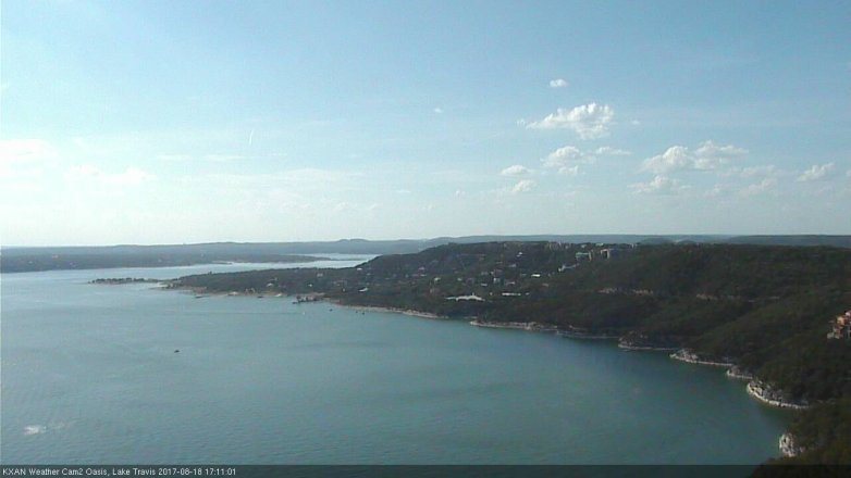 Lake Travis webcam, August 18, 2017 4:40 PM CT