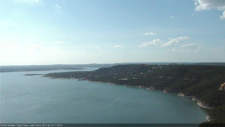 Lake Travis webcam, August 18, 2017 4:55 PM CT