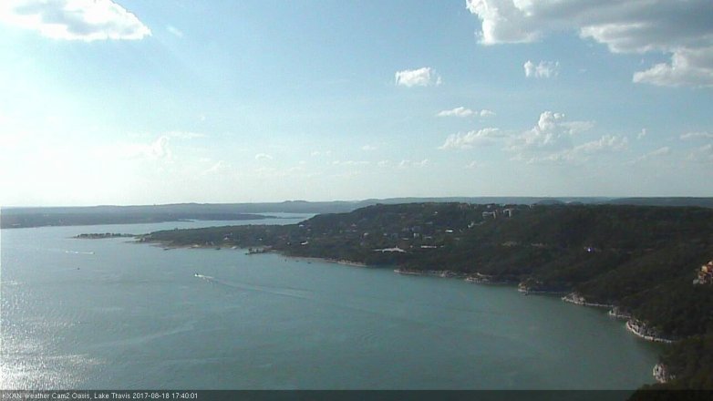 Lake Travis webcam, August 18, 2017 5:05 PM CT