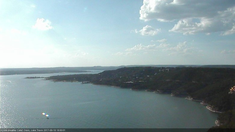 Lake Travis webcam, August 18, 2017 5:10 PM CT