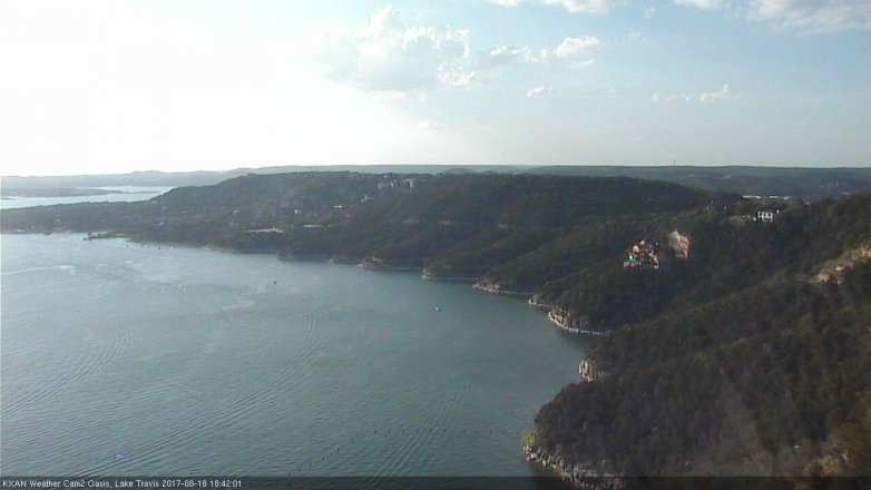 Lake Travis webcam, August 18, 2017 6:00 PM CT