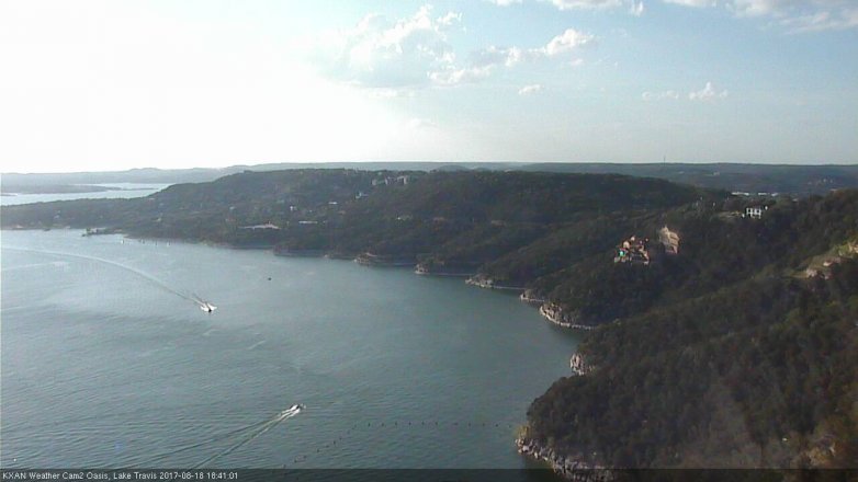 Lake Travis webcam, August 18, 2017 6:05 PM CT