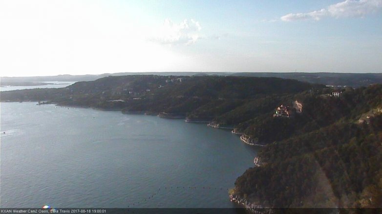 Lake Travis webcam, August 18, 2017 6:25 PM CT